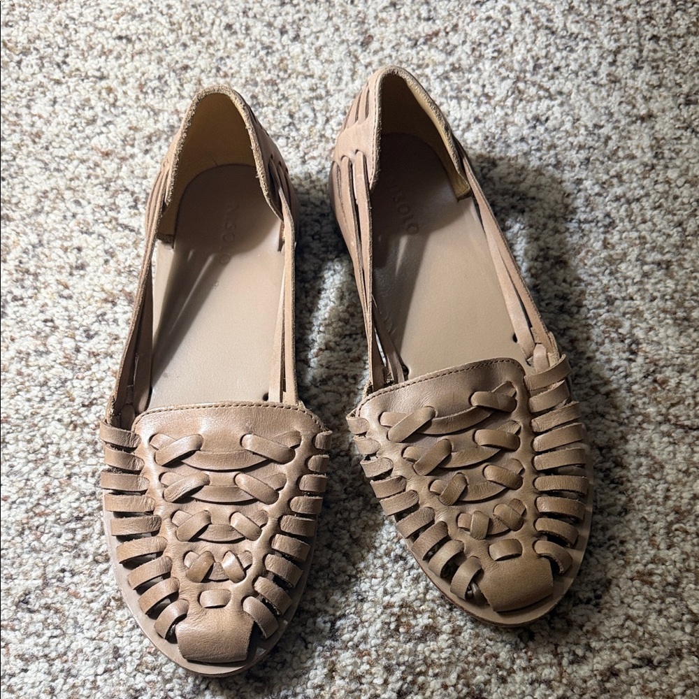 Nisolo Light Brown Woven Loafers